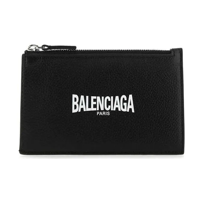 Balenciaga Cow Leather Clutch Wallet Men's Black-0