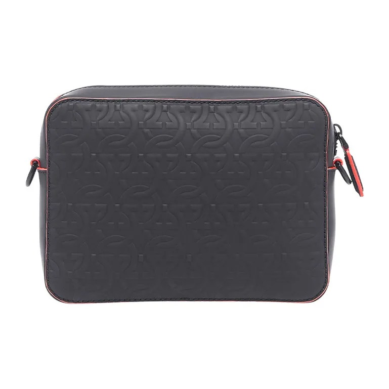 FERRAGAMO Leather Camera Bag Shoulder Bag Crossbody Bag Unisex Black-3