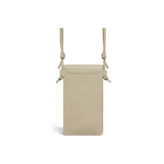 CELINE Smooth Cow Leather Cell Phone Pouch Unisex Gray Green-2