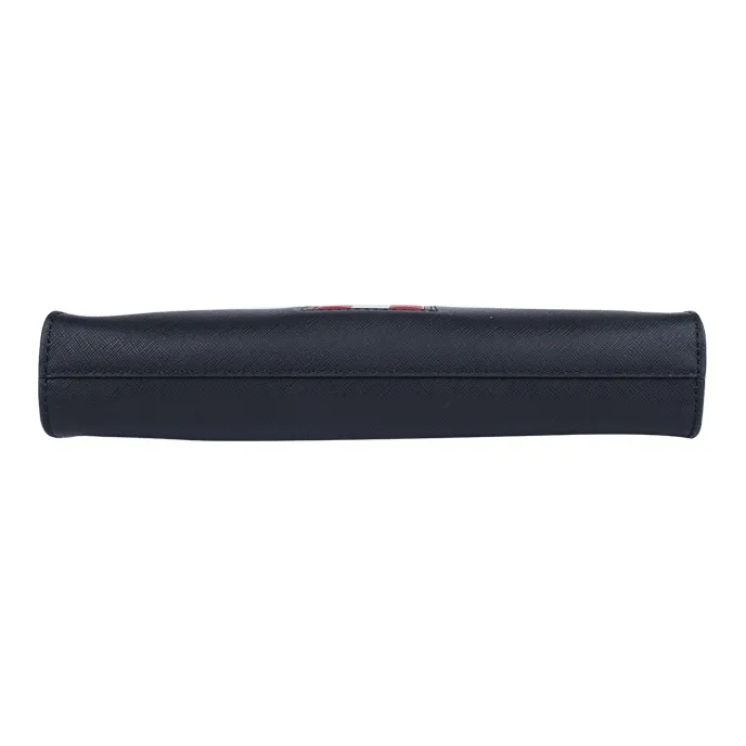 BALLY Cow Leather Coin Purse Commute Clutch Tubas Men's Pure Black-4