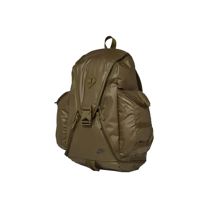 Nike Nylon Fabric Backpack Regular Unisex Olive Green-1