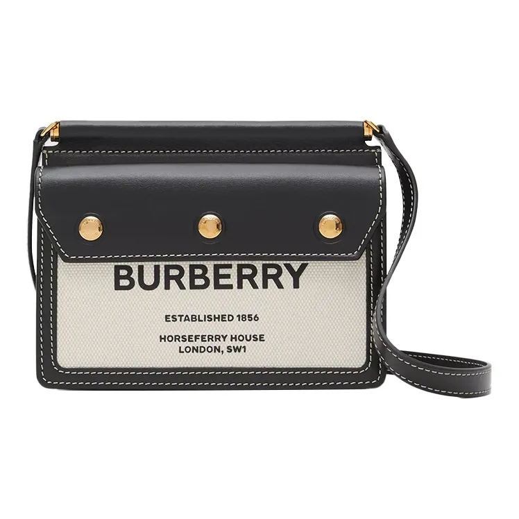 Burberry Horseferry Cow Leather Crossbody Bags Shoulder Bags Women's Black-0