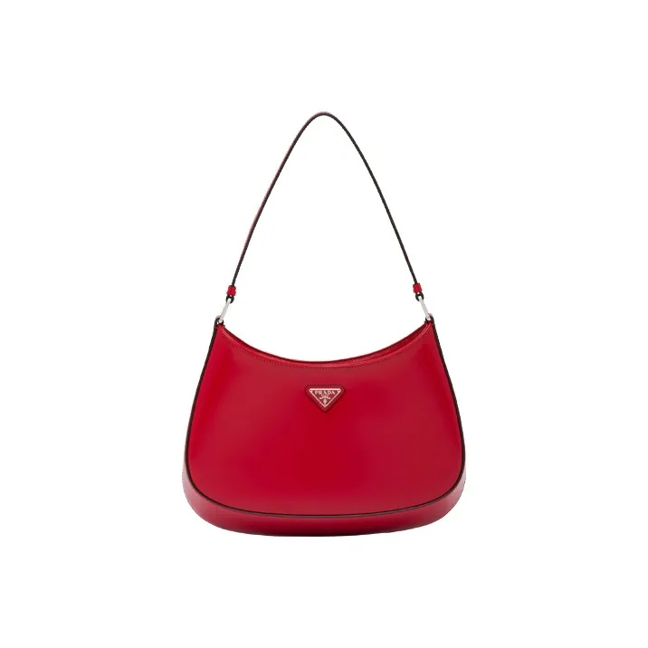 PRADA Cleo Leather Portable Crossbody Bag Shoulder Bag Women's Scarlet-0