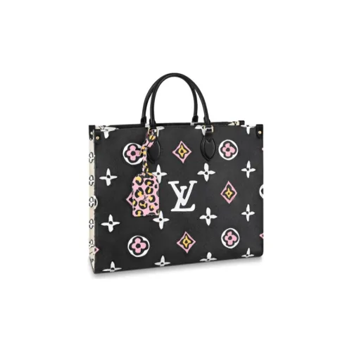 LOUIS VUITTON ONTHEGO Monogram Canvas One Shoulder Handbags Large Size Women's Black