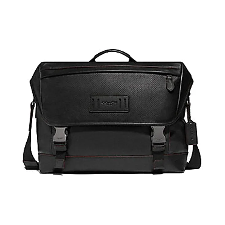 COACH Ranger Leather Messenger Bag Briefcase One Shoulder Handbag Regular Men's Black-0