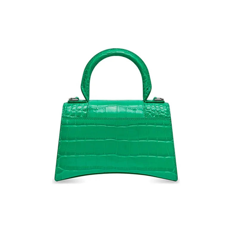 Balenciaga Hourglass Cow Leather Hourglass Bag Crossbody Bags Small Size Women's Green-2