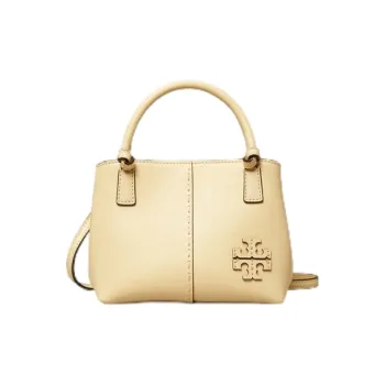 TORY BURCH McGraw Cow Leather Handbag, Shoulder Bag, Crossbody Bag Mini Women's Ivory