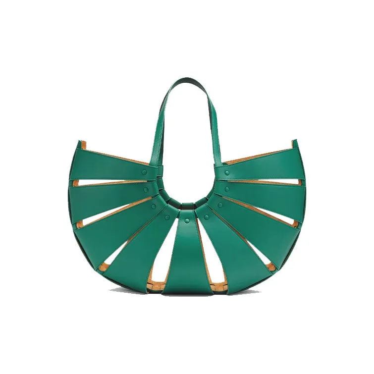 Bottega Veneta Cow Leather One Shoulder Handbag, Crossbody Bag Women's Green-2