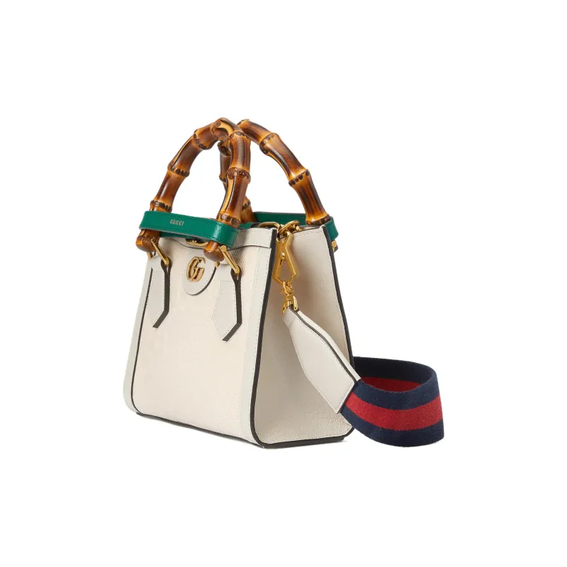 GUCCI Diana Canvas With Leather Shoulder Bag, Tote Bag, Shopping Bag, Handbag Mini Women's Ecru-3