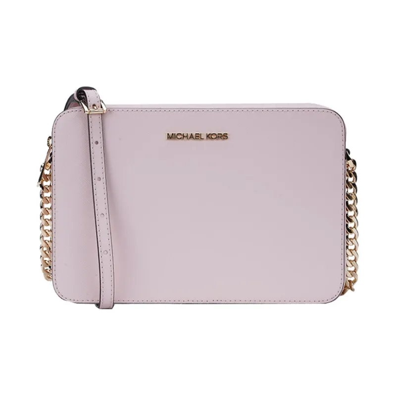 MICHAEL KORS Jet Set Cow Leather Shoulder Bag Women's Pink-0