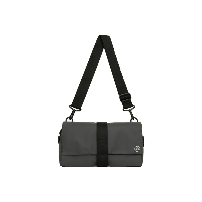 Kiwee Recycled Material Messenger Bag Crossbody Bag Triangle Bag Small Size Unisex Mineral Gray-0