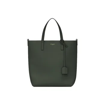 SAINT LAURENT YSL Soft Leather Tote Bag Shopping Bag Shoulder Bag Crossbody Bag Handbag Women's Dark Green