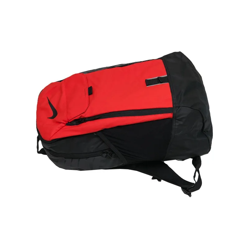 Nike Polyester Double-Shoulder Backpack Regular Unisex Black Red-2