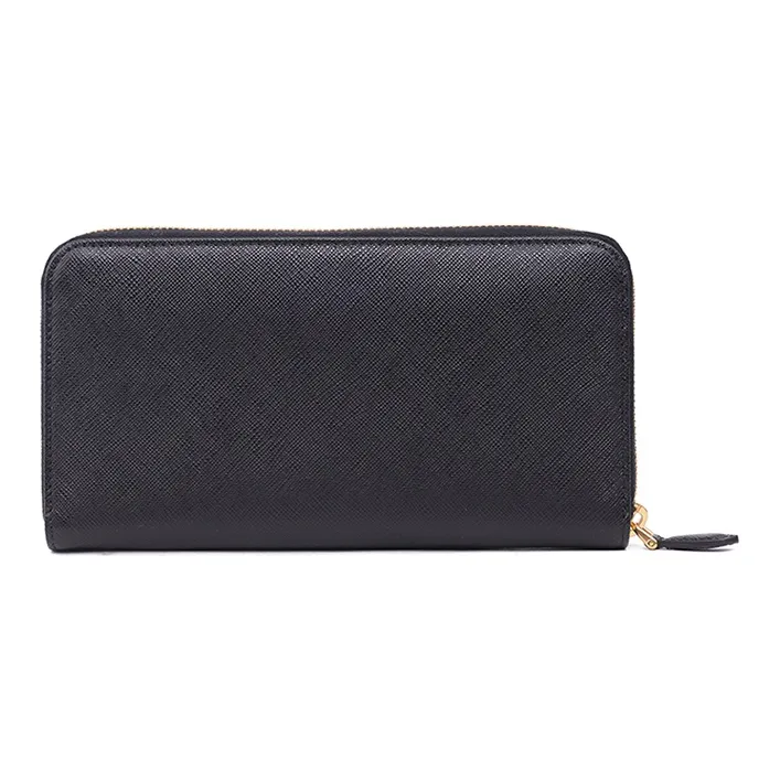 PRADA Saffiano Leather Wallet Tubas Women's Black-2