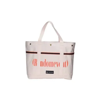 PUMA Randomevent Collaboration Fabric Tote Bag, Shopping Bag, Tote Handbag Regular Unisex White