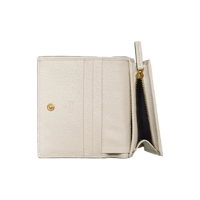 GUCCI Ophidia Canvas With Leather Wallet, Card Holder Women's Ebony/White-3