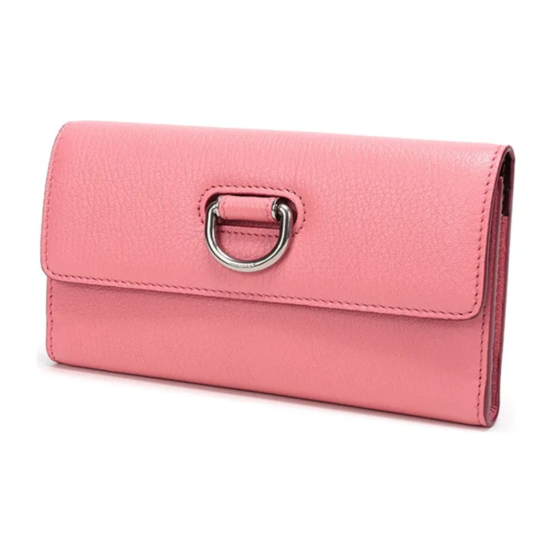 Burberry Leather Wallet Women's Bright Coral Pink-1