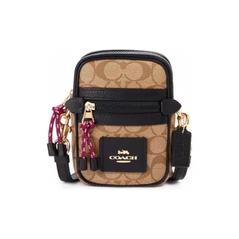 COACH Cow Leather Shoulder Bag Crossbody Bag Mini Women's Brown