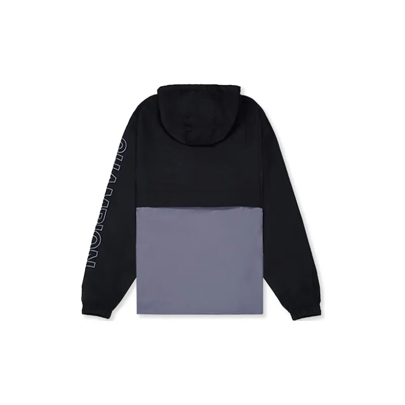 Champion Jacket US Version Unisex Black Gray Patchwork-1