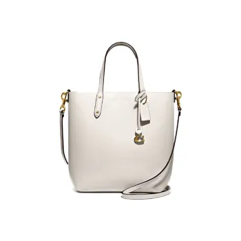 COACH Central Cow Leather Tote Bag Shopping Bag Shoulder Bag Crossbody Bag Handbag Medium Size Women's White