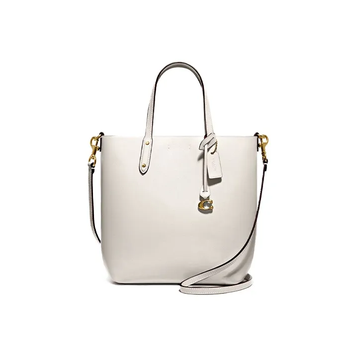 COACH Central Cow Leather Tote Bag Shopping Bag Shoulder Bag Crossbody Bag Handbag Medium Size Women's White-0