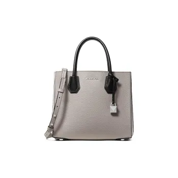 MICHAEL KORS Mercer Leather Trunk Bag Shoulder Bag Crossbody Bag Handbag Small Size Women's Gray