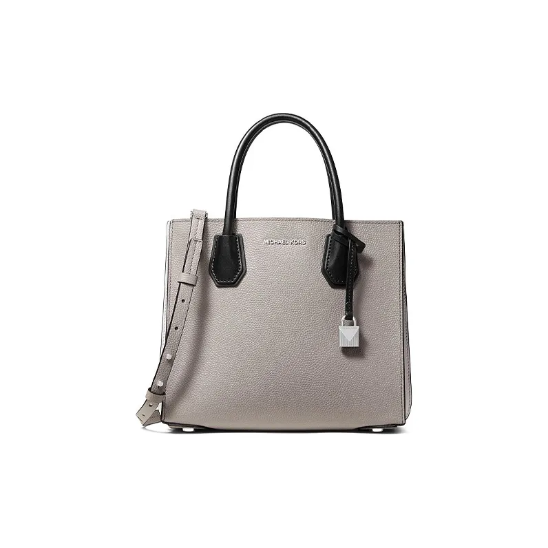 MICHAEL KORS Mercer Leather Trunk Bag Shoulder Bag Crossbody Bag Handbag Small Size Women's Gray-0