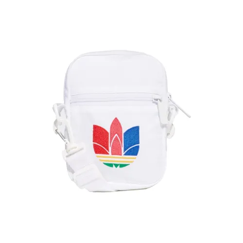adidas originals Clover Color Logo Single-Shoulder Bag Unisex White