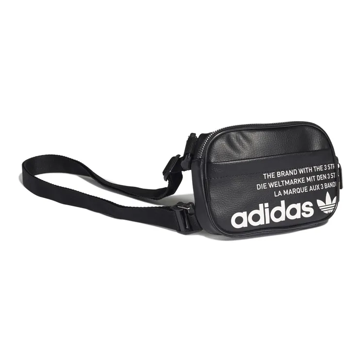 Adidas Originals Polyurethane Shoulder Bag Crossbody Bag Small Size Unisex Black-3
