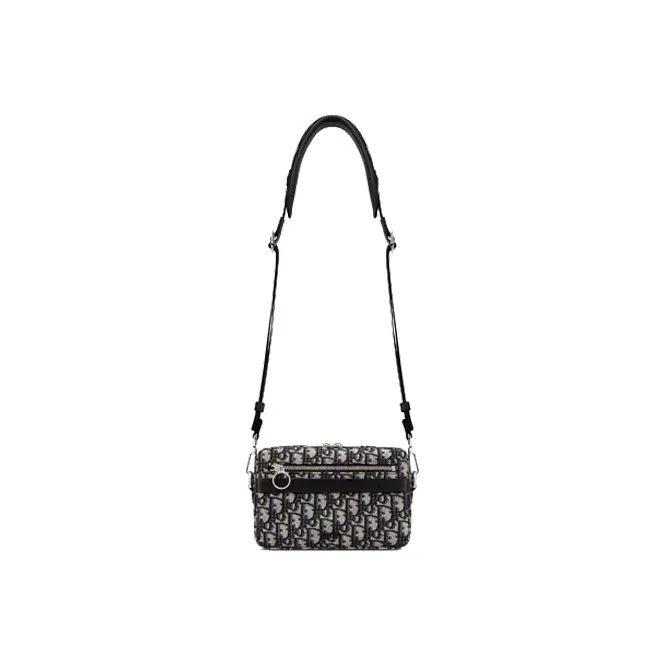DIOR Oblique Jacquard With Cow Leather Crossbody Bag, Shoulder Bag Men's-4