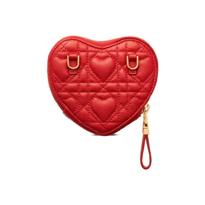 DIOR Caro Cow Leather Handheld Shoulder Bag Crossbody Bag Women's Red-2
