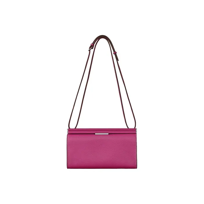 HERMES Clic-H Evercolor Calfskin Shoulder Bag Crossbody Bag Women's Rose Purple-0