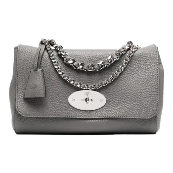 Mulberry Lily Calfskin Crossbody Bag, Shoulder Bag Women's Gray