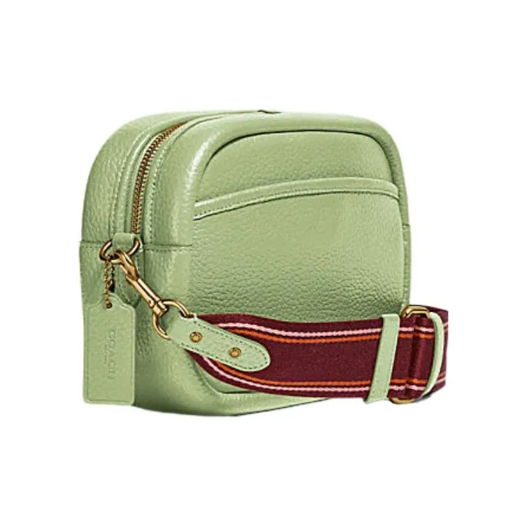 COACH Camera Cow Leather Camera Bag, Shoulder Bag, Crossbody Bag Medium Size Women's Verdant Green-1