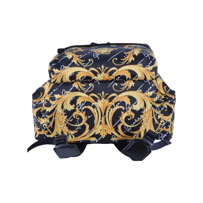 VERSACE Canvas Backpack Men's Black-3