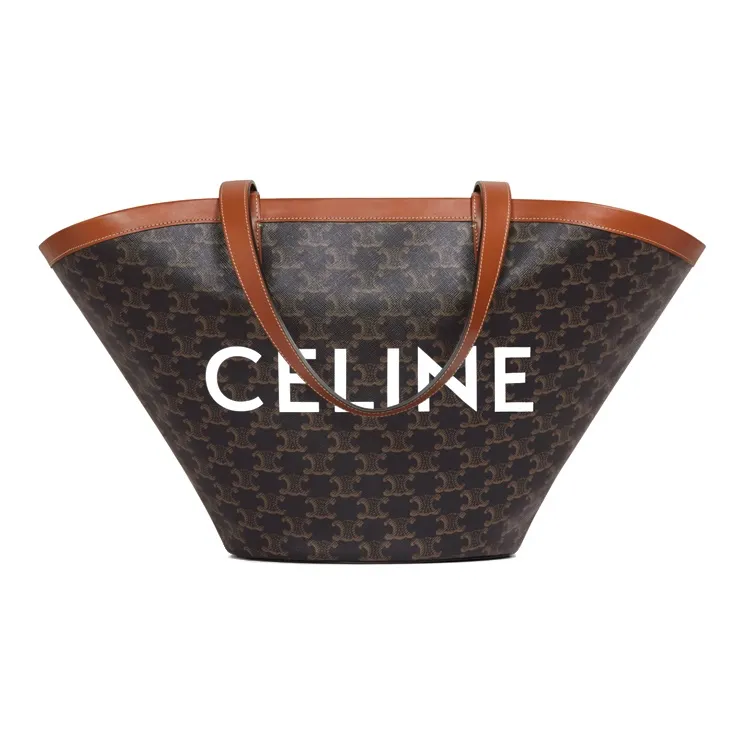 CELINE Couffin Cow Leather Tote Bag, Shopping Bag, Basket Bag, Handbag, One Shoulder Handbag Medium Size Women's Tawny-1