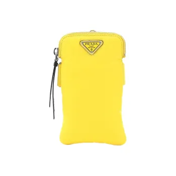 PRADA Nylon Fabric Storage Bag Cell Phone Pouch Men's Yellow