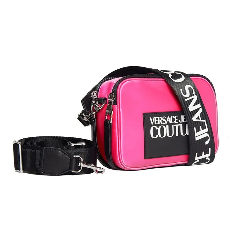 VERSACE JEANS COUTURE Polyester Shoulder Bag Crossbody Bag Women's Rose Red-1