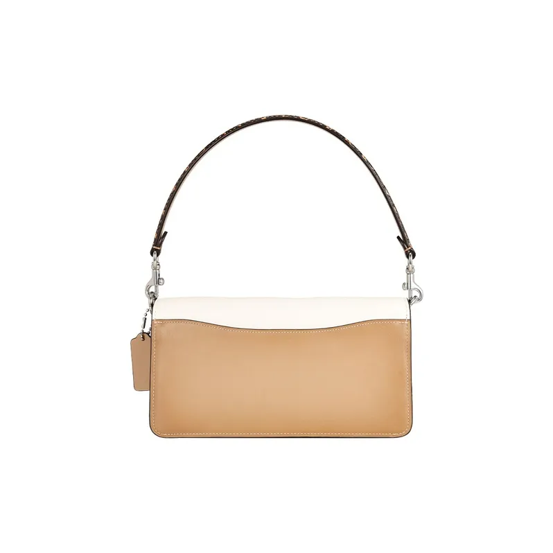 COACH Tabby Leather Shoulder Bag Portable Crossbody Bag Shoulder Bag Women's Pink White Brown Multicolor-2
