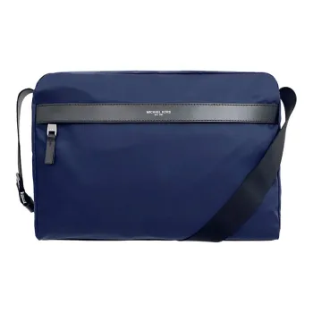 MICHAEL KORS Indigo Leather Detail Briefcases Shoulder Bag Crossbody Bag Large Size Unisex Navy