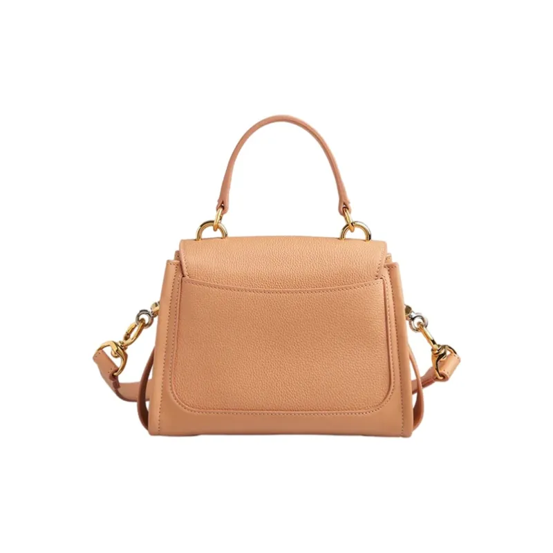 Chloe Tess Grained Calfskin Handbag Shoulder Bag Crossbody Bag Mini Women's Peach Orange-1