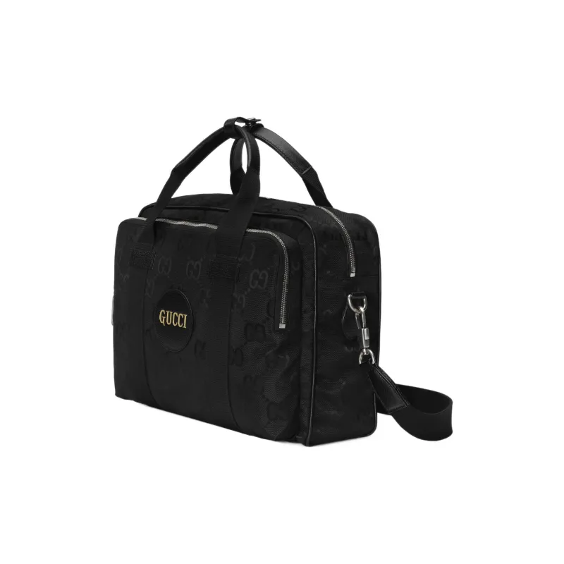 GUCCI Off The Grid Nylon Briefcase, Portable Crossbody Bag, Shoulder Bag Men's Black-1