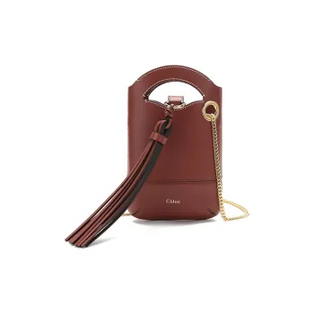 Chloe Chloé Bags Cow Leather Shoulder Bags Handbags Women's Brown Red