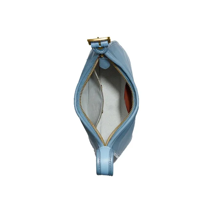 COACH Ergo Leather Hobo Bag Crescent Bag Handbag Shoulder Bag Women's Blue-3