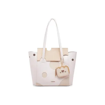 Sound For Life PU Commute Bag, Tote Bag, Shopping Bag, Handbag, Shoulder Bag Women's Brown/Ecru