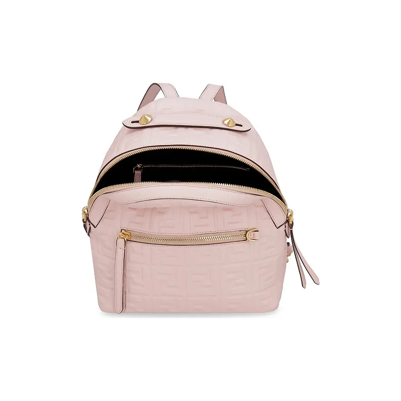 FENDI Leather Backpack Mini Women's Pink-2
