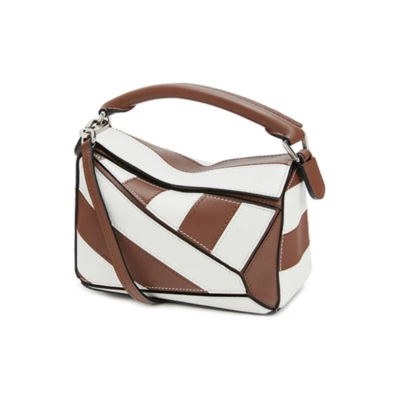 LOEWE Puzzle Cow Leather Geometric Bag Puzzle Bag Handbag Shoulder Bag Crossbody Bag Mini Women's Multicolor-0