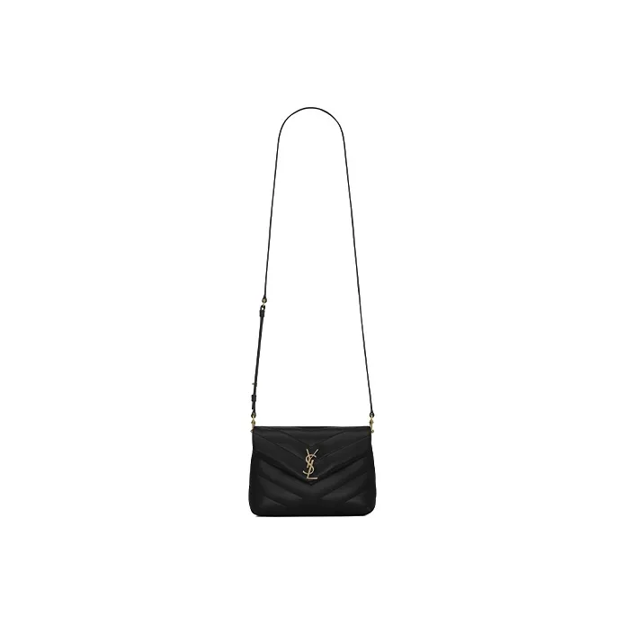 SAINT LAURENT LOULOU Calfskin Crossbody Bag, Shoulder Bag Women's Black-1