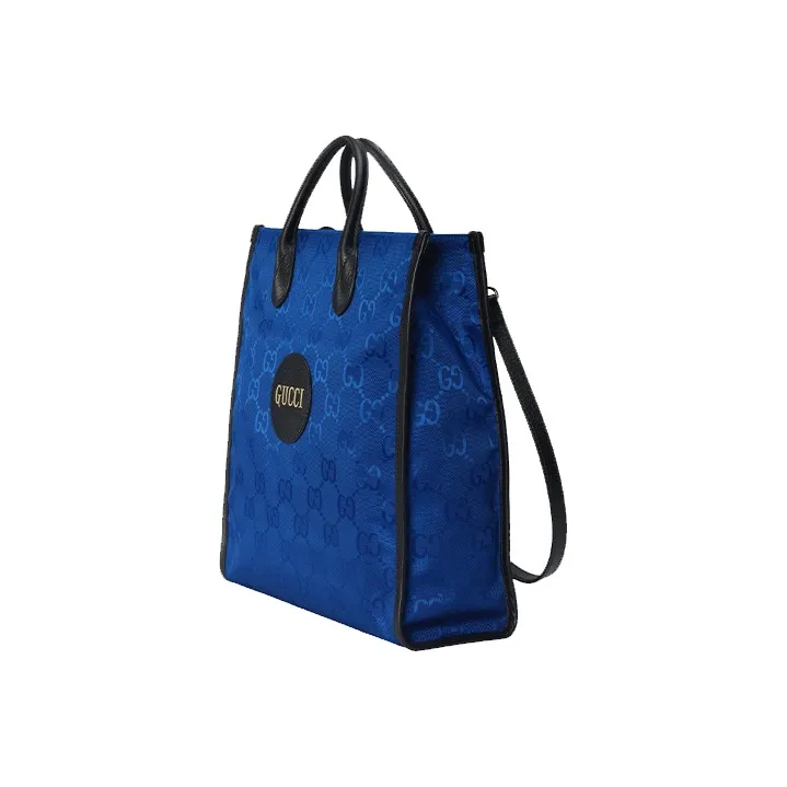 GUCCI Off The Grid Nylon Fabric Tote Bag, Shopping Bag, Handbag Unisex Blue-1