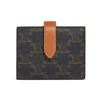 CELINE Triomphe Canvas Wallet Women's Tawny